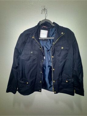 Tommy Hilfiger Navy Field Jacket with Gold-Tone Hardware